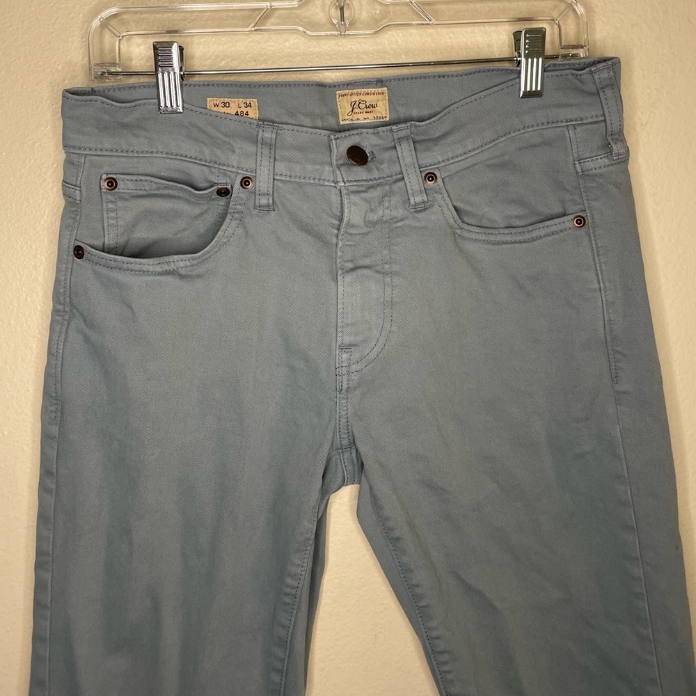 J. Crew 484 Stretch Slim Narrow Tapered Leg Light Blue 34” Inseam - Picture 5 of 7